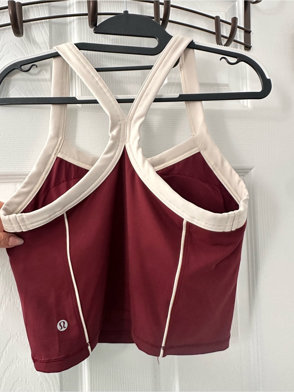 Lululemon Wunder Train Piped Strappy Tank Top- 10- excellent condition- burgundy - Picture 5 of 7